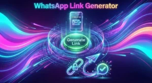 WhatsApp Link Generator creating a direct wa.me chat link with a pre-filled message