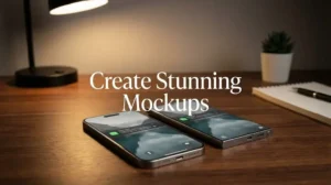 Realistic WhatsApp notification mockup generator for Android and iOS with custom wallpaper