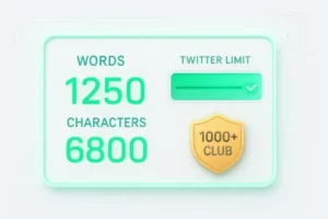 Free Online Word Counter and Character Count Tool showing keyword density and reading time